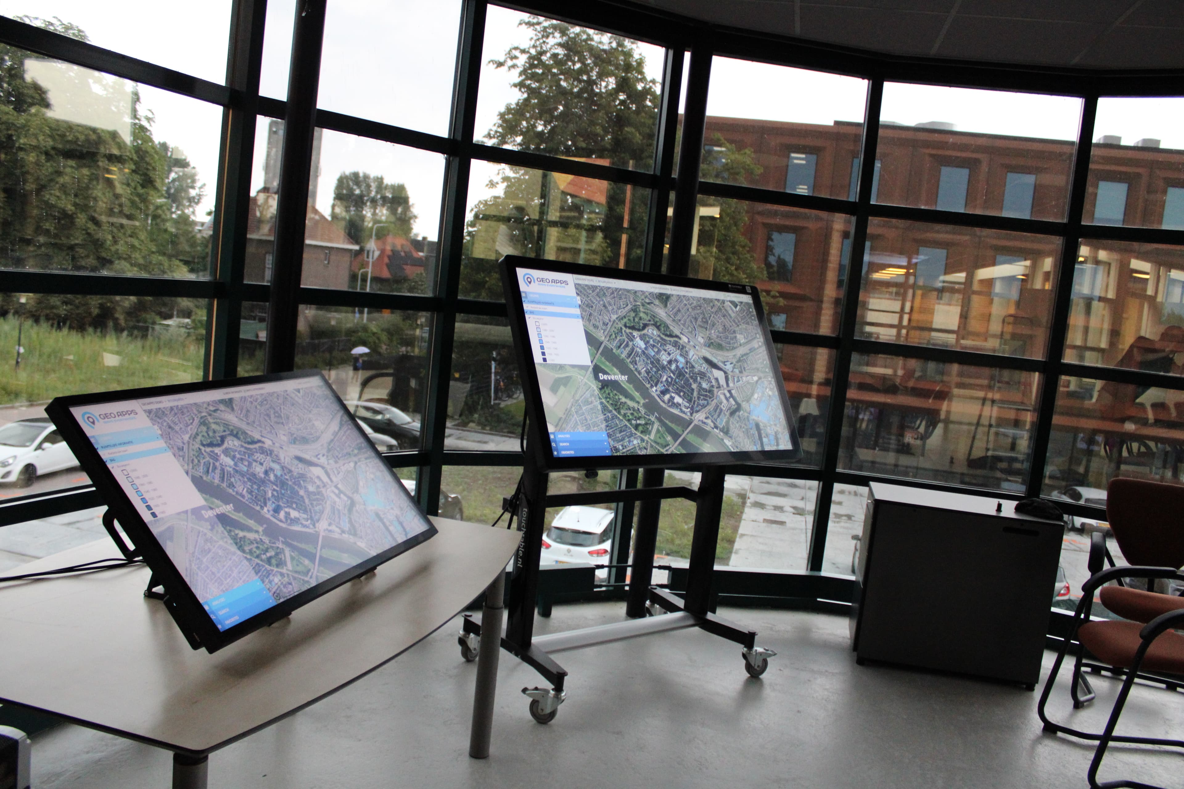 Digitale Map Table in gebruik