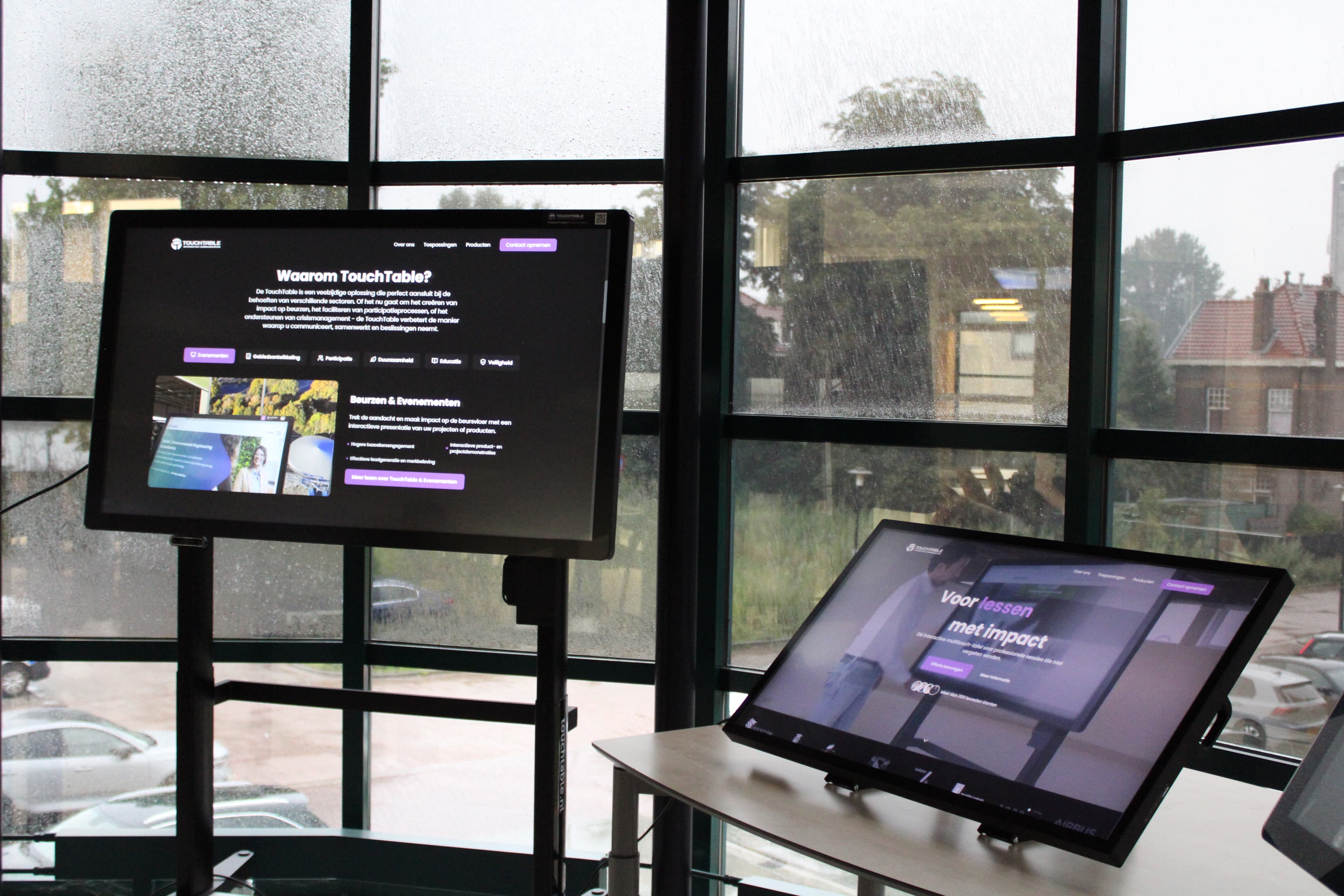 TouchTable op een beursstand